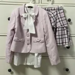 入学式 130cmフォーマルジャケットスカートシャツ3点セット