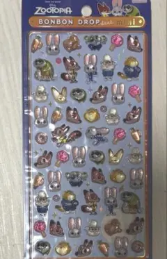 新品・未使用　ズートピアボンボンドロップシール　ミニ