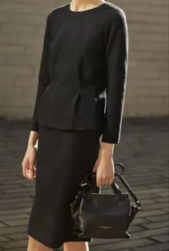 セオリーリュクス　ツイード　セットアップスーツ　　卒入学　ブラック38