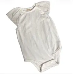 プティマイン　ホワイト　レース　フリル　ロンパース　ボディスーツ