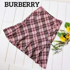 BURBERRY　ノバチェック　 フレアスカート ひざ丈　 ピンク 36 Sのサムネイル