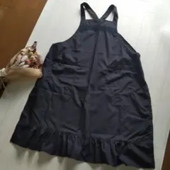 黒エプロン 葬祭用 フリル レース ポケット付き 新品 未使用 格安♪