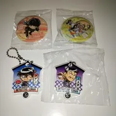 名探偵コナン　ラバーストラップ＆缶バッジ4個セット　くら寿司