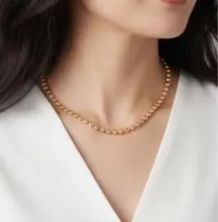 ボール チェーン ネックレス 4mm ゴールド サージカルステンレス 新品