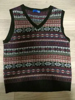 BEAMS ノルディック柄 ベスト M