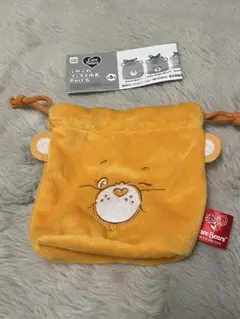 ケアベア CareBears ふわふわフェイス巾着 オレンジ friend