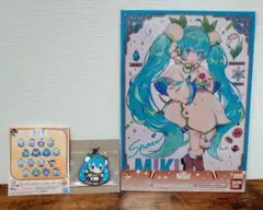 ★一番くじ 雪ミク R賞ラバーチャーム＆S賞クリアポスター 2015年セット