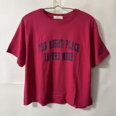 「即日発送」M cepoピンク 半袖Tシャツ THE RIGHT PLACE