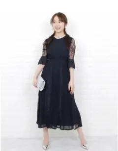 ネイビー オケージョンドレス パーティードレスのサムネイル