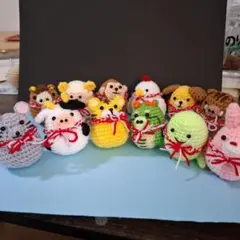 あみぐるみ 動物セット 多色 かわいい