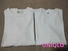 UNIQLO ソフトリブクルーネックTシャツ　長袖　XL ホワイト　2枚セット