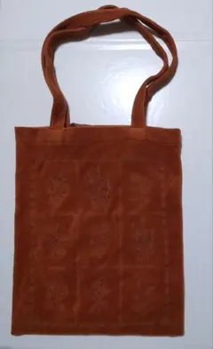 サマンサモスモス　ベロア　食物図鑑柄刺繍トートバック