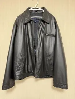 LONDON FOG ブラックレザージャケット XL