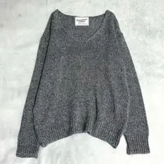 美品⭐️ドゥーズィエムクラス シルク✖︎リネン Vネックニット ネイビー✖︎ホワイト
