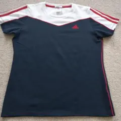 adidas Tシャツ レディース　OT　ウェア　バド　テニス　白　ネイビーのサムネイル