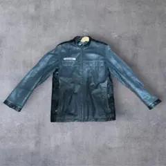 超希少！お早めに❗️adidasレザーライダースジャケット　サイズMからL