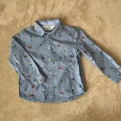 H&M 青色 長袖シャツ 3T 80-90cm