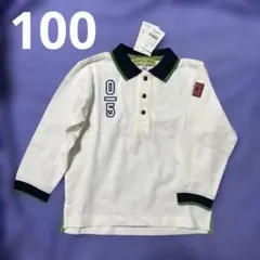 ALBERO PITTI ポロシャツ 100 ホワイト　白　長袖　秋冬　トップス