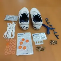 asics アシックス 陸上スパイクシューズ 23cm ホワイト/ネイビー