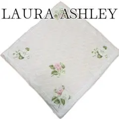 【極美品】LAURA ASHLEY 大判 ハンカチ 綿100% ピンク ローズのサムネイル