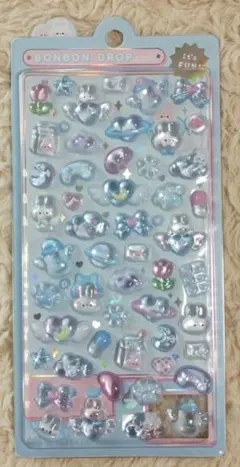アニマル　ボンボンドロップシール【正規品】ウサギ