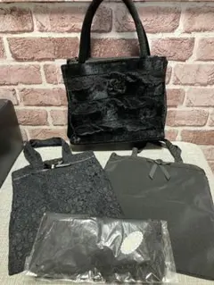 4点　フォーマルバッグ　ハンドバッグ　ハンカチ　レース　冠婚葬祭