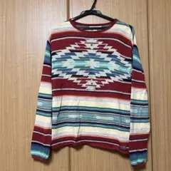 DENIM ＆ SUPPLY ストライプ柄 長袖セーターのサムネイル