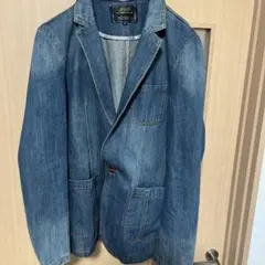 【極美品】YHSJ デニム テーラードジャケット XL インディゴ 1ボタン