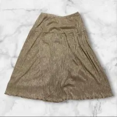 【希少美品】アニエスベー　ゴールドラメ　シアーロングフレアスカートのサムネイル