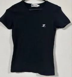 クレージュ courreges 半袖Tシャツ ブラック 黒 マーク ロゴのサムネイル