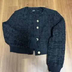ZARA ツイードジャケット ブラック Sサイズ【完売商品】