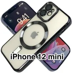 iPhone12miniケース クリアTPU 黒 Magsafeカメラレンズ保護
