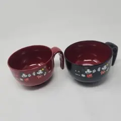 ミッキーマウス プラスチックカップ 2個セット