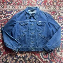 【70s】Wrangler デニムジャケット USA製 黒タグ 縦落ち 襤褸