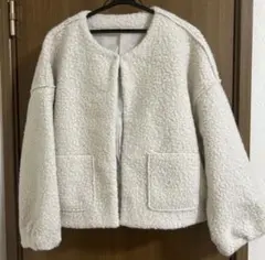 ホワイト ボアジャケット