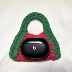 ハンドメイド　編み物　ポーチ