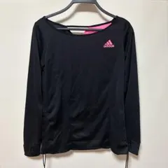 adidas CLIMLITE 長袖Tシャツ M ブラック/ピンク