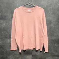 FRUIT OF THE LOOM 無地 ロンT M ピンク 長袖Tシャツのサムネイル