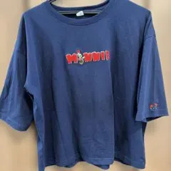 ミニーマウス　Litte 刺繍Tシャツ 7分丈