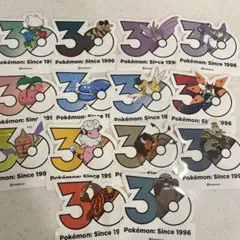 韓国限定 ポケモン 30周年 ヤドン ステッカー 4枚セット メガフェスタ