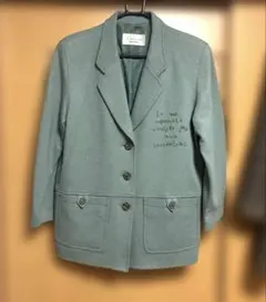 ヴェンテージ　毛100% テーラードジャケット　胸元ロゴ刺繍入り　日本製