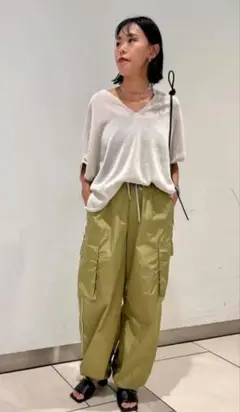 ジャーナルスタンダード　オリーブ カーゴパンツ サイドポケット