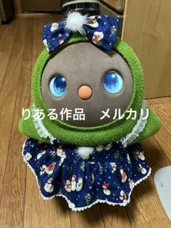 ラボット　ワンピース　クリスマス　雪だるま　ネイビー