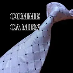 ★COMME CA MEN★　コムサメン　ライトピンク系　チェック柄　日本製のサムネイル