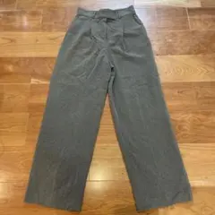 ナチュラルビューティーベーシック ブラウングレー ワイドパンツ Mサイズ