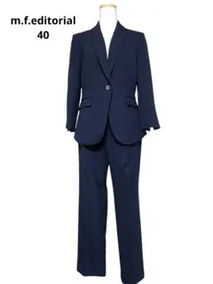 m.f.エディトリアルレディースパンツスーツ 7分袖ジャケット ビジネススーツ
