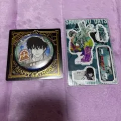sakamoto days 勢羽夏生　缶バッジ　アクリルジオラマ