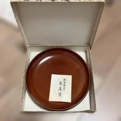 飛騨春慶塗り　春慶塗　お盆　丸盆