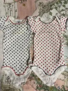 PETIT BATEAU ロンパース2枚セットプチバトー パリ3m60cmのサムネイル