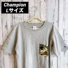 Champion Reverse Weave Tシャツ Lサイズ 迷彩ポケット